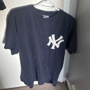 Navy Blue T-Shirt with White Logo